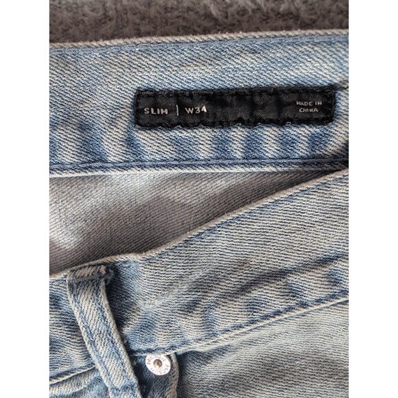 PacSun Men’s Jeans – Painted Flame Detail on Lower Legs W 34 L 28 Festival - Picture 5 of 9